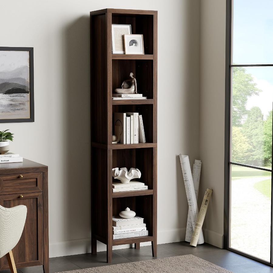 Bookshelf - 71 cm Yüksekliğinde, Dar Tasarımlı Kitaplık,