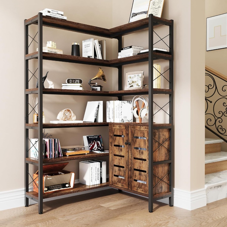 Oturma Odası için 6 Raflı Köşe - Bookshelf incelemesi ve fiyatı