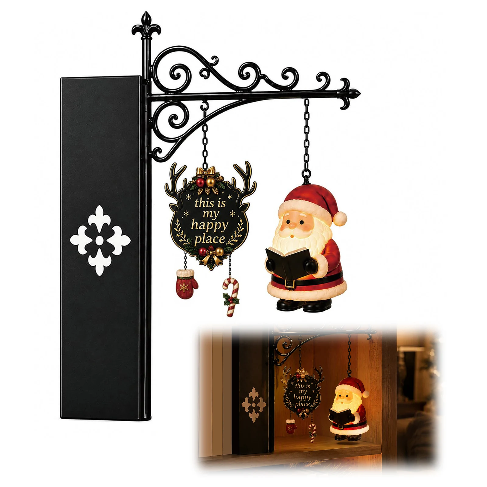 LED Kitaplık Noel Baba Figürü, - Bookshelf incelemesi ve fiyatı