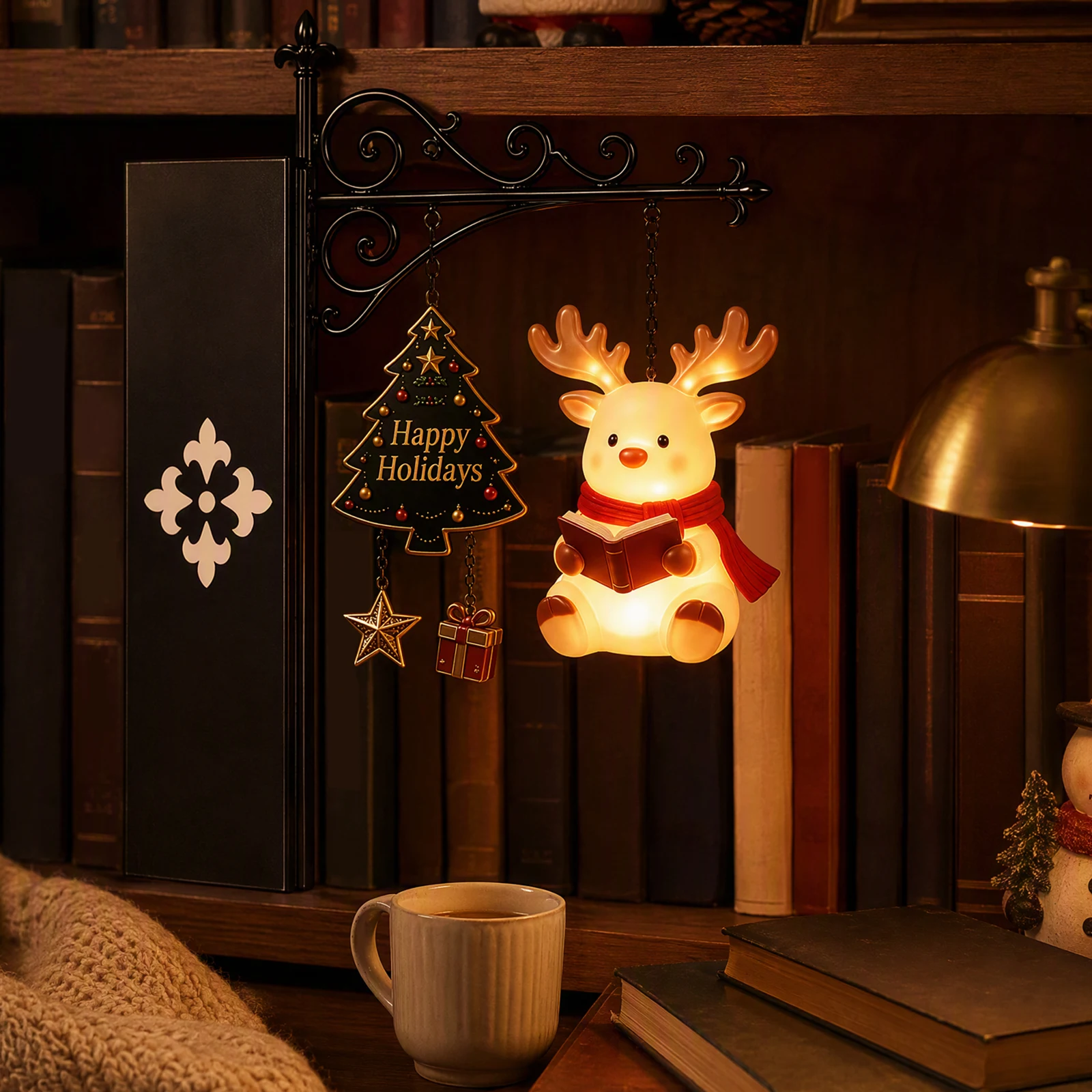 LED Kitaplık Noel Baba Figürü, - Bookshelf incelemesi ve fiyatı
