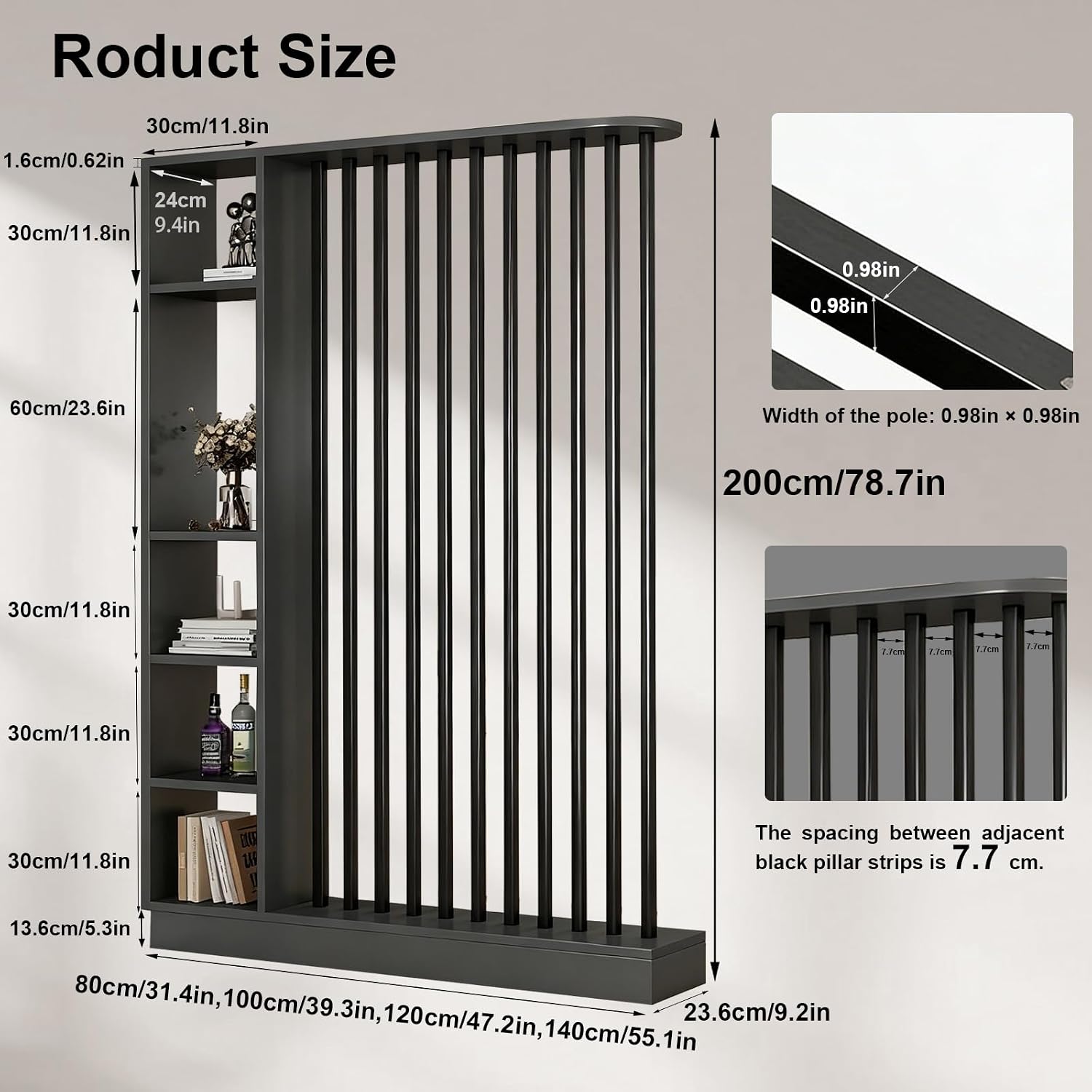 Yerden Tavana Oda Bölücü, Rafl - Partition Screen Divider incelemesi ve fiyatı