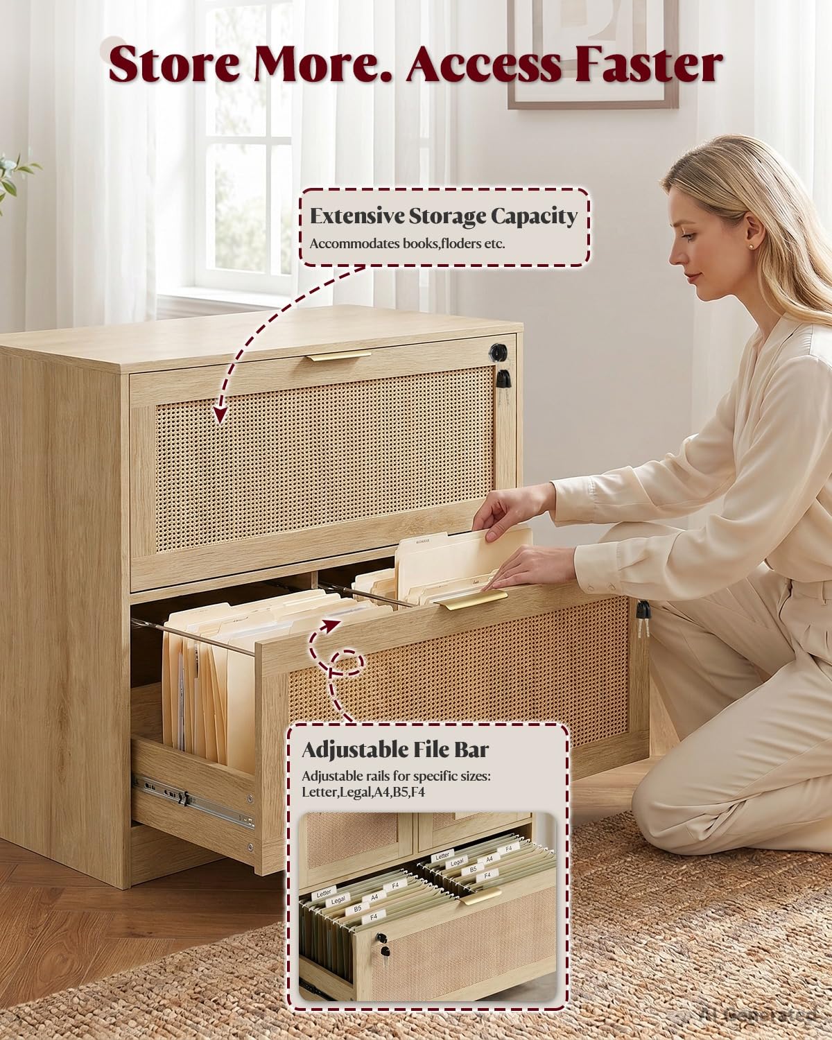 Kilitli, İki Çekmeceli Dosya D - Printer Stand incelemesi ve fiyatı